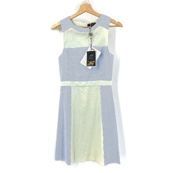 Le Mont St Michel Colorblock Striped Sleeveless Dress Sz 34/XS - Picture 1 of 6